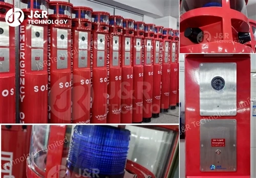 Torre de llamadas de emergencia SOS con energía solar-4G para playas y ciudad...